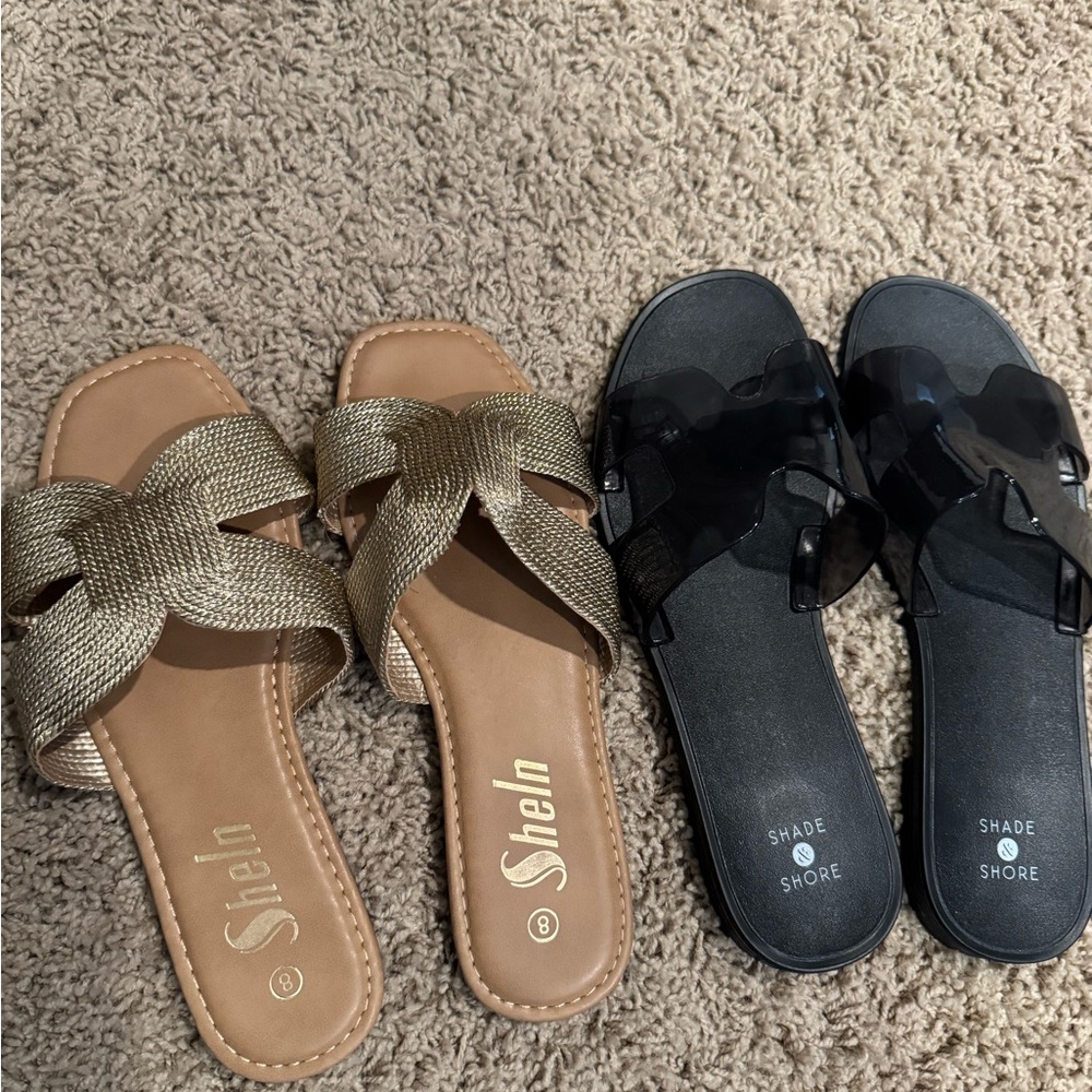 Shade & Shore Black Women's Sandals
